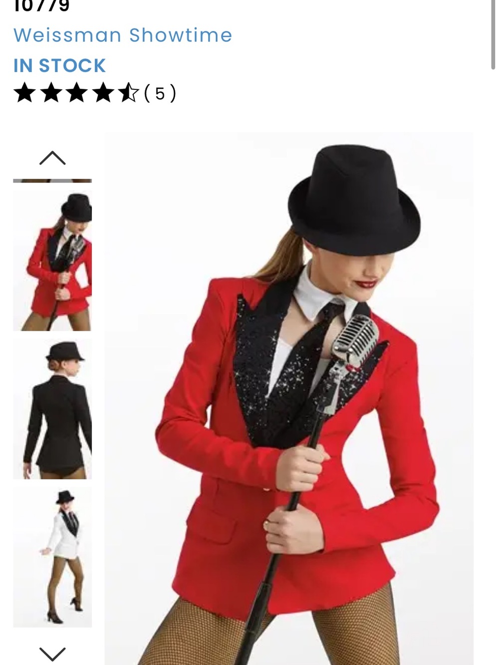 Weissman Red and Black Kids Dance Costume